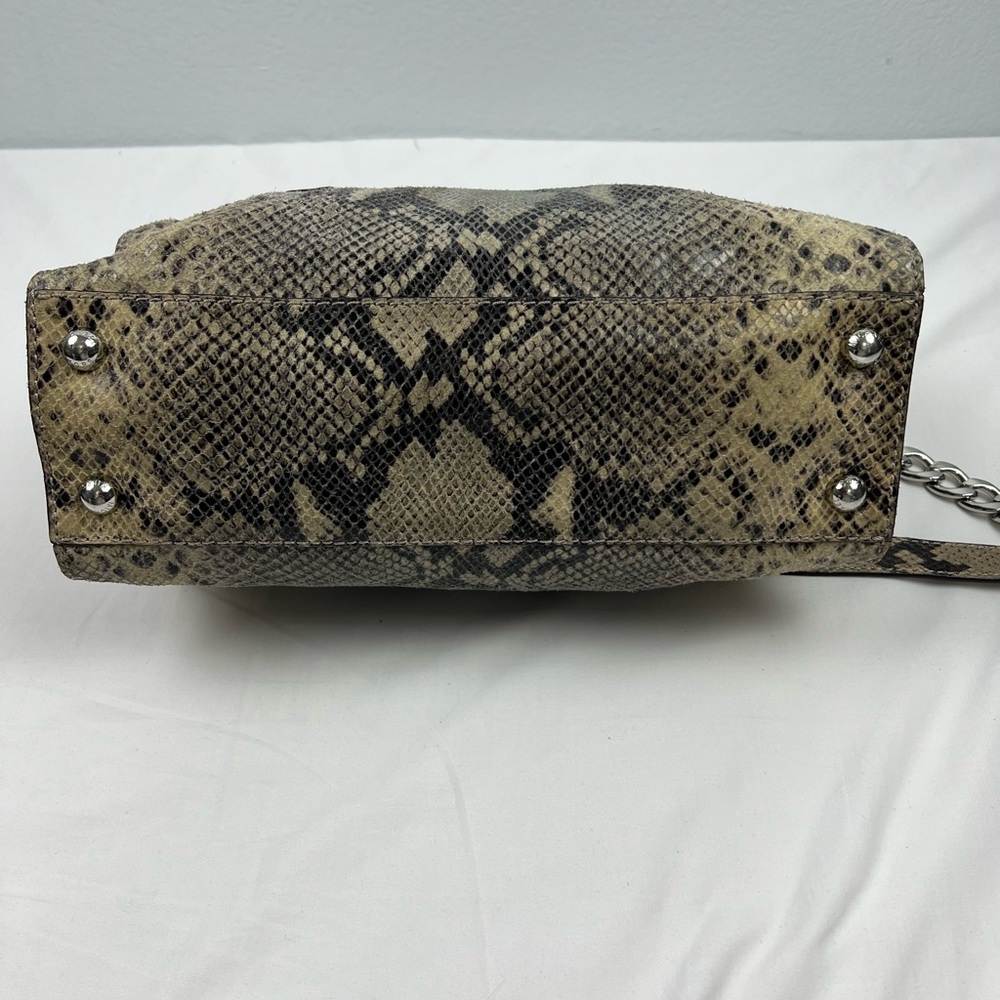 Michael Kors Hamilton Beige Python Snake Handbag - image 5